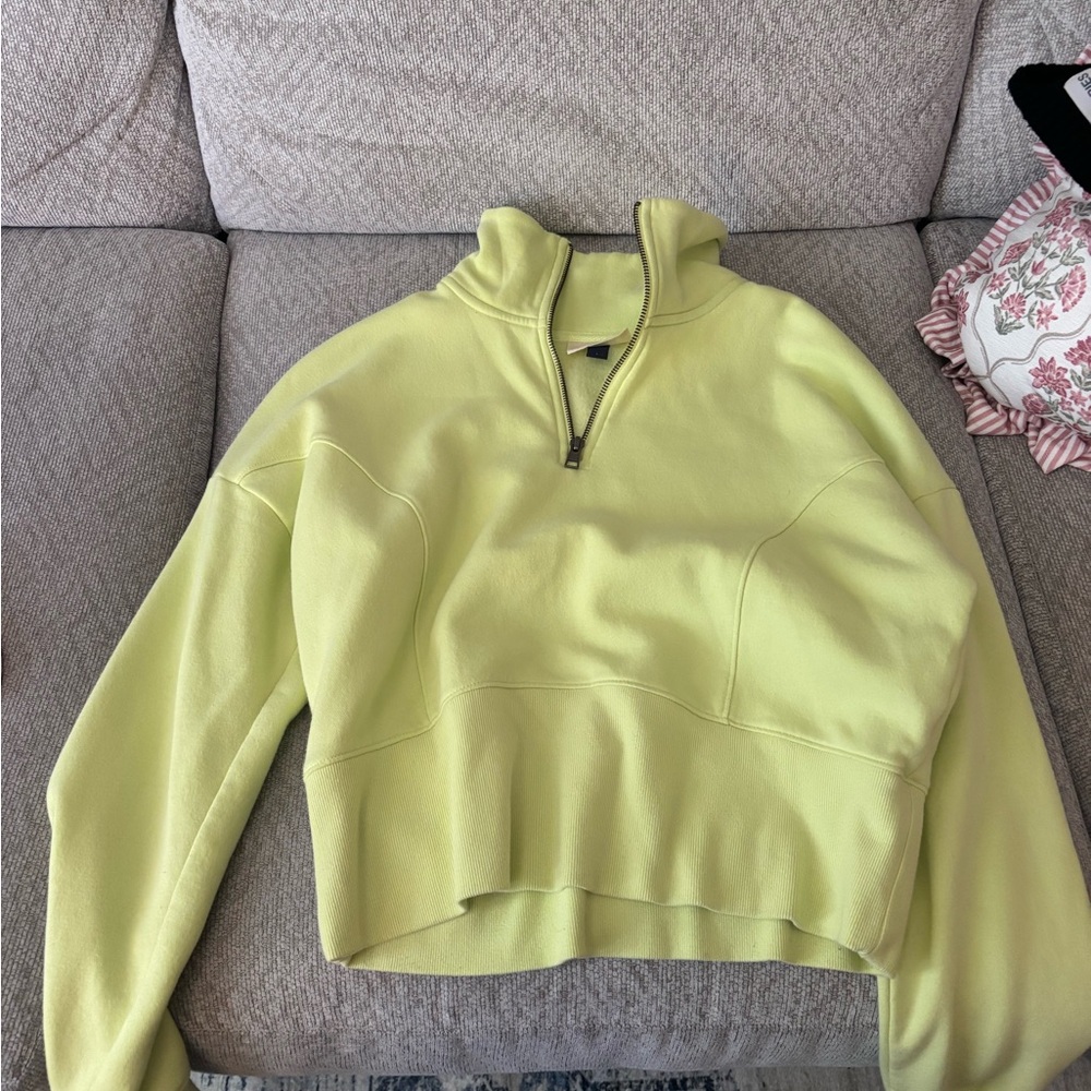 Universal Thread Lime Green Quarter-Zip Pullover Sweater